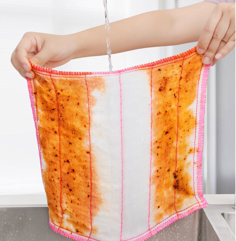 悦佳净棉纱洗碗巾抹布去污加厚洗碗布纯棉棉纱大号厨房专用10层3030