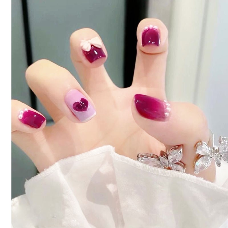 孜甲花来图定制甲片手工甲成品假指甲成品光疗胶甲片美甲成品贴片图6