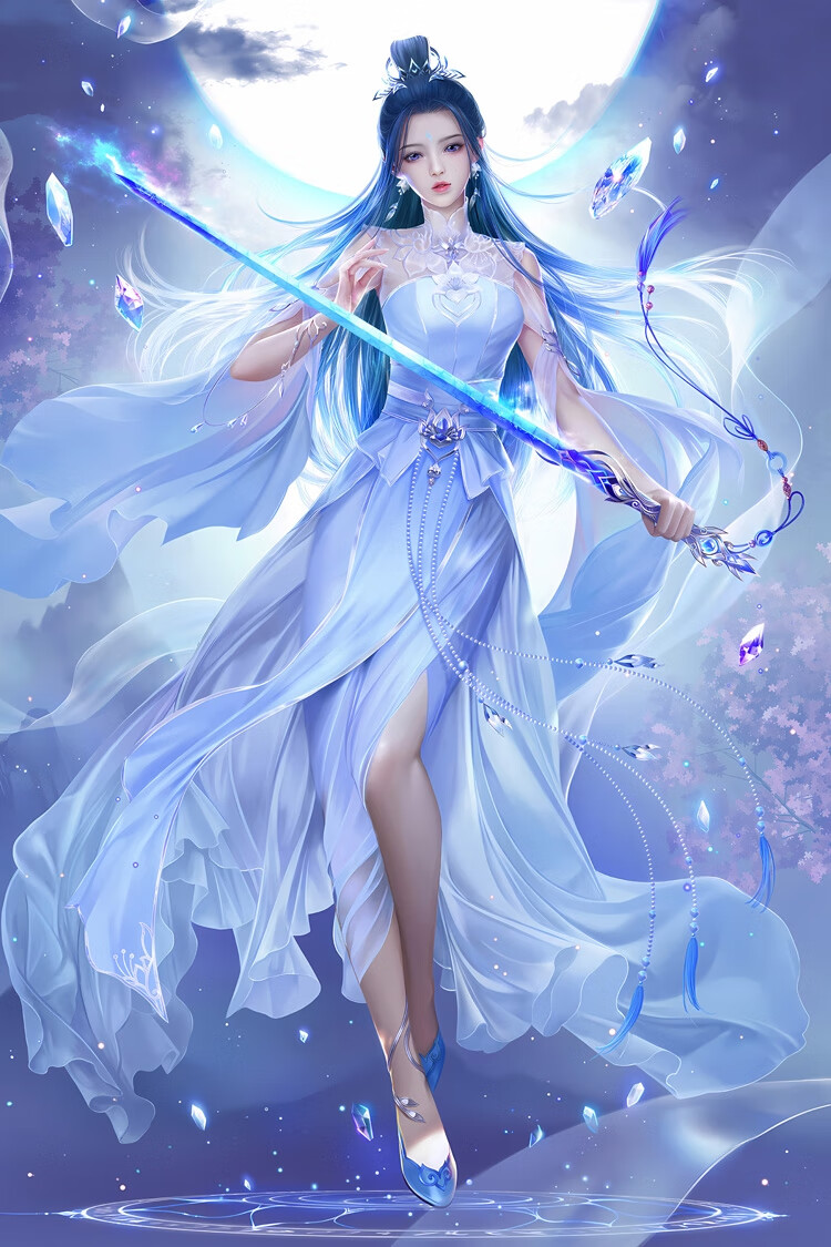 诛仙周边 诛仙陆雪琪碧瑶海报壁纸墙纸挂画装饰画古风美女游戏动漫