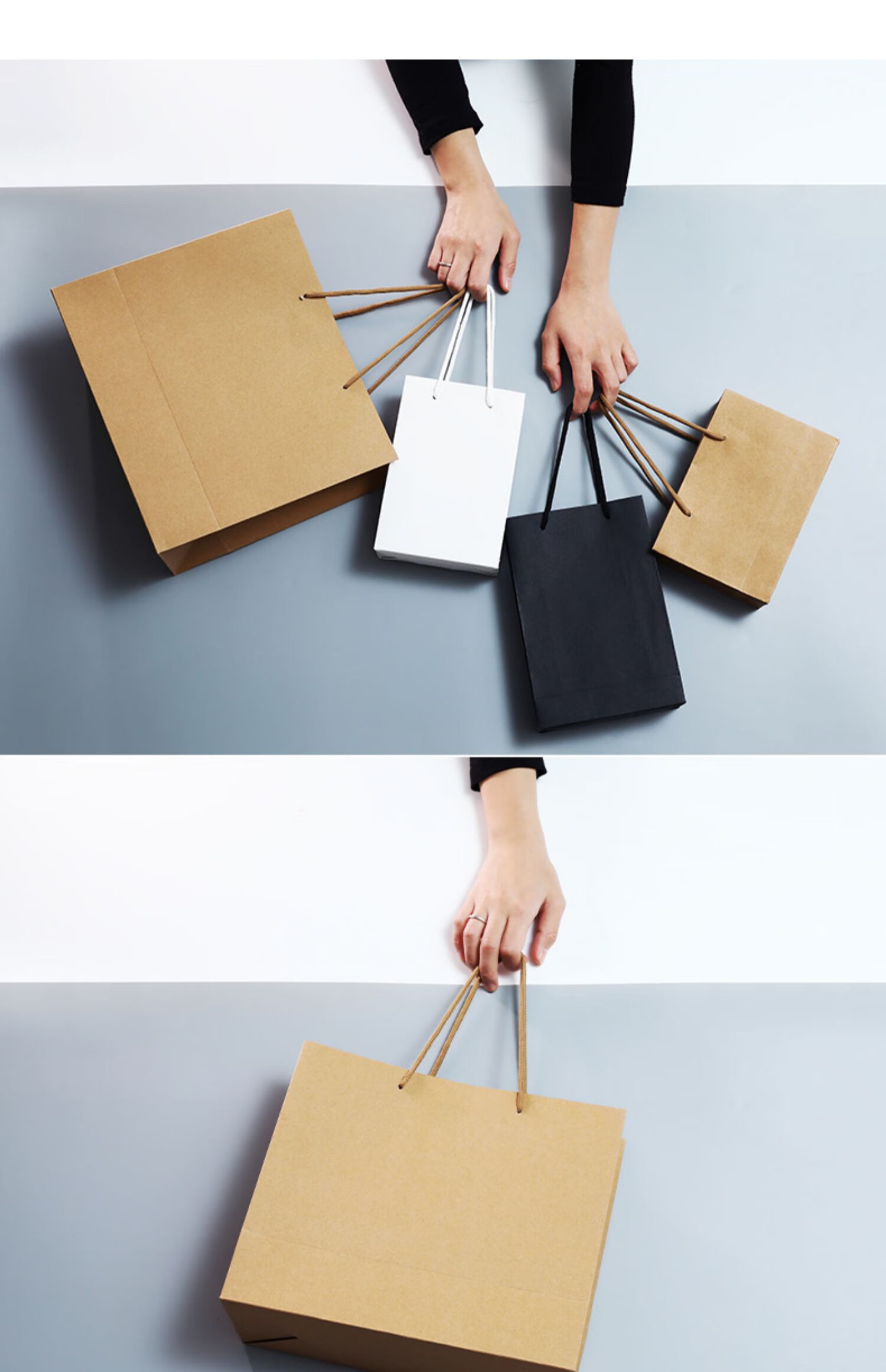 纸质牛皮纸手提袋定制红酒茶叶礼品礼物纸袋子服装店购物袋包装袋加厚