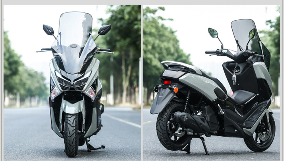 碟刹150cc水冷无钥匙介nmax款式长途旅行车 灰色 vmax水冷abs版【图片