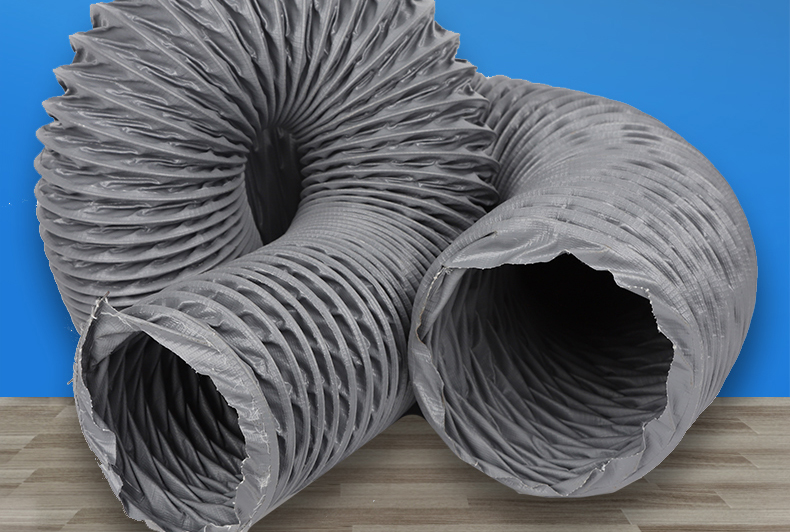 加厚pvc尼龙布伸缩通风管排气管排风送风管道高温排烟管风管软管f7