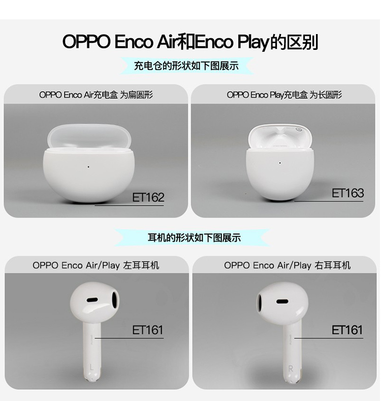 oppoencoair蓝牙耳机play单只左耳右耳电池仓单耳耳机et161162迪比力