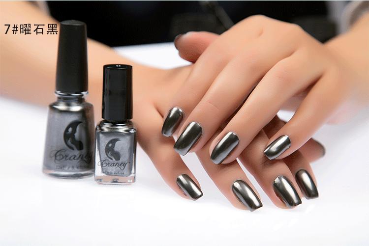 镜面甲油ins火金属钛金指甲油速干不可剥防水银色指甲油免烤15复古银