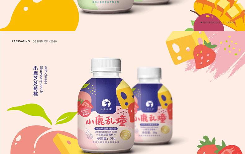 6杯装网红奶茶小鹿乱撞冷热双泡暴摇奶与茶相撞6种口味组合装芝士奶盖