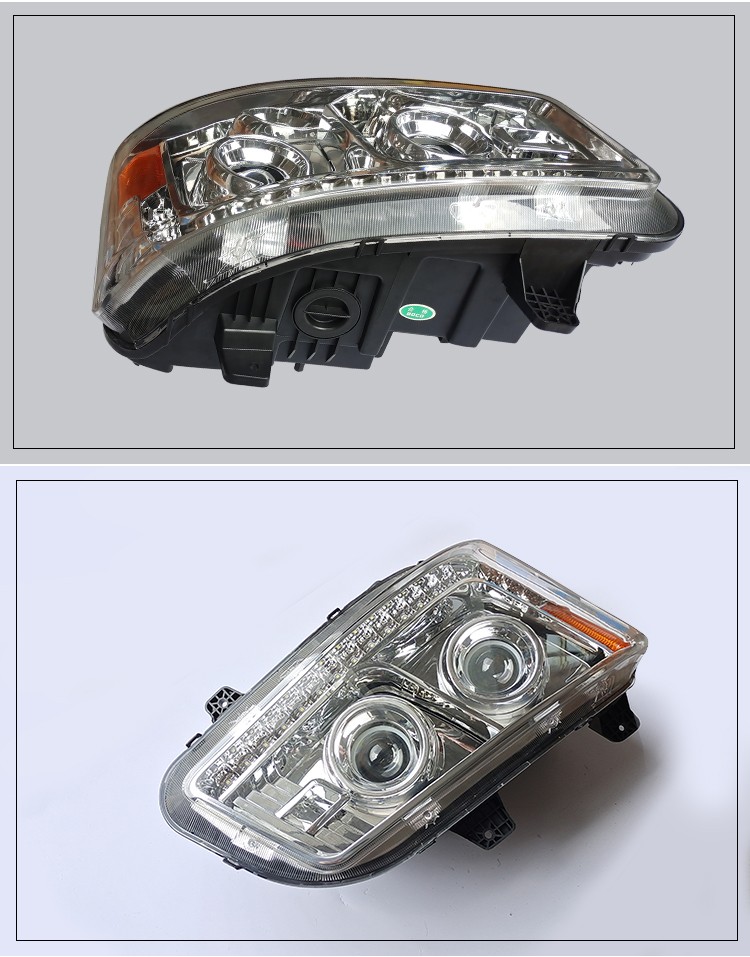 适用一汽解放j6p大灯总成500马力双透镜全led原厂改装超亮前照灯至尊