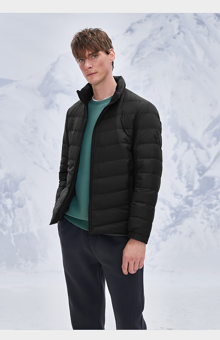 HLAHLA Lightweight Ribbed Down Jacket for Men [90% High-Quality Down] Graphene Men's Winter Coat 17