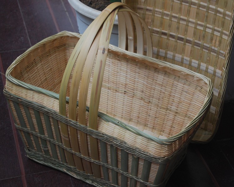 农村竹篮 手工编织手提篮子买菜篮子竹编鸡蛋篮厨房收纳筐水果礼 水果