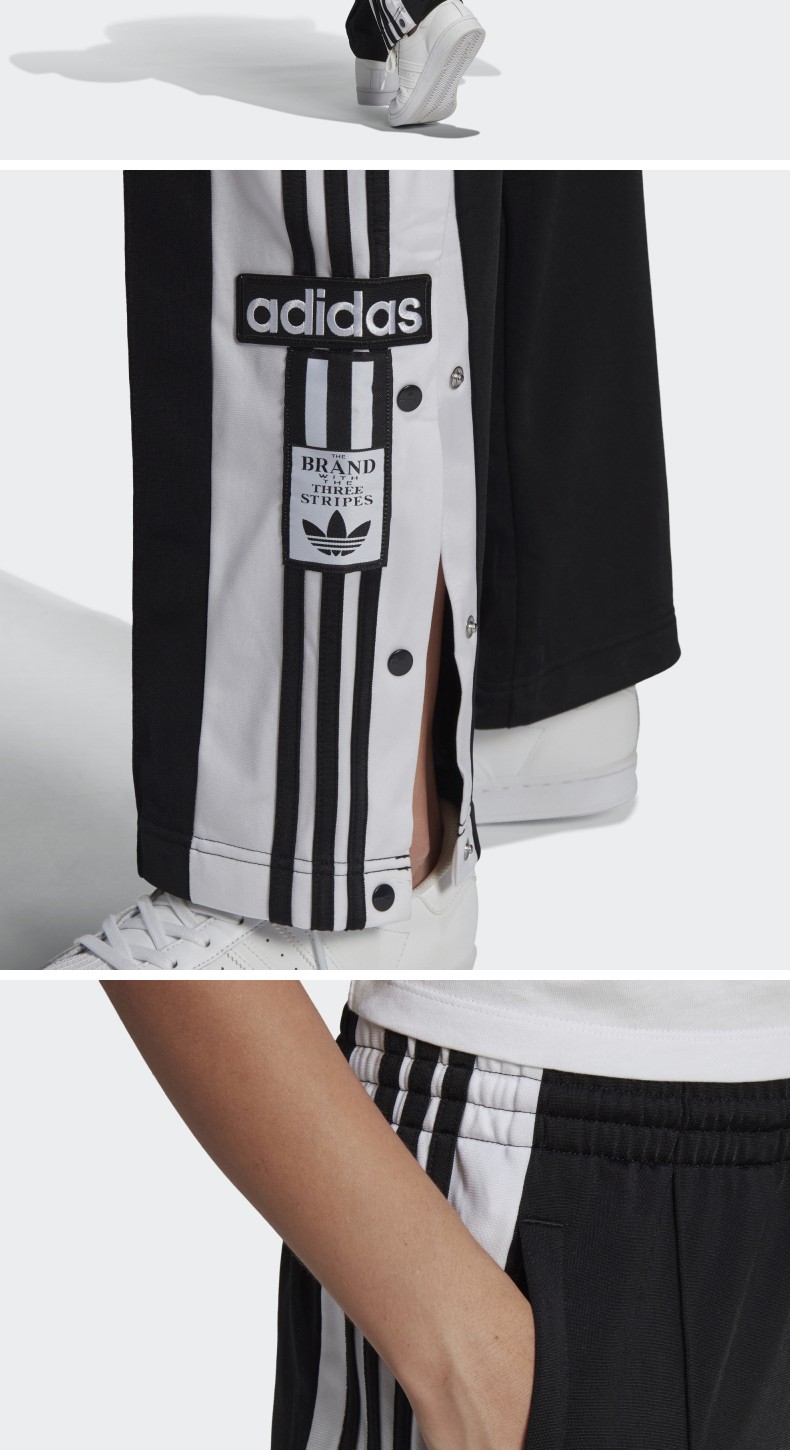 adidas阿迪达斯三叶草裤子女裤2021秋季新款宽松排扣运动休闲裤春秋