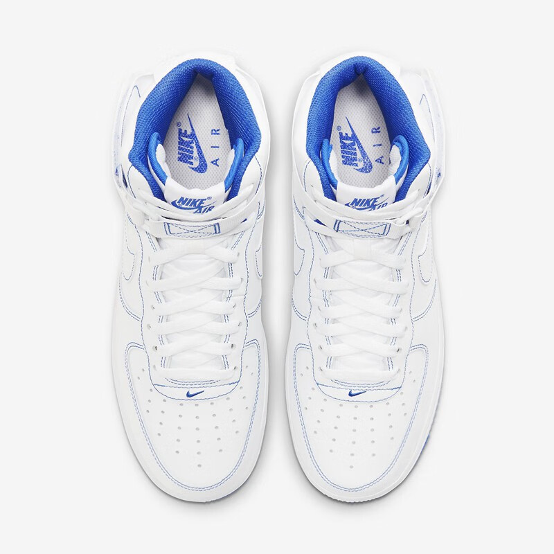 耐克nike air force 1 空军一号af1 白蓝缝线 男子高帮休闲板鞋 cv