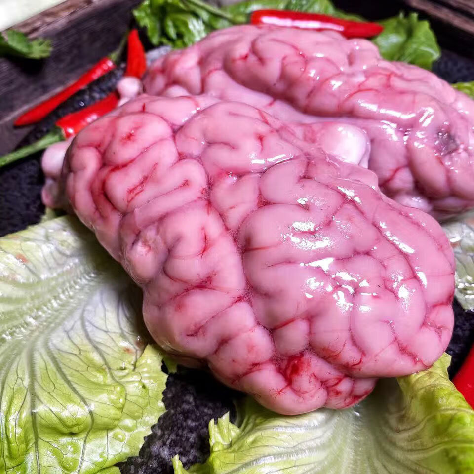 牛脑花新鲜现宰牛脑子真空包装冷冻发货牛脑涮火锅火锅店食材 丽鲜玫 