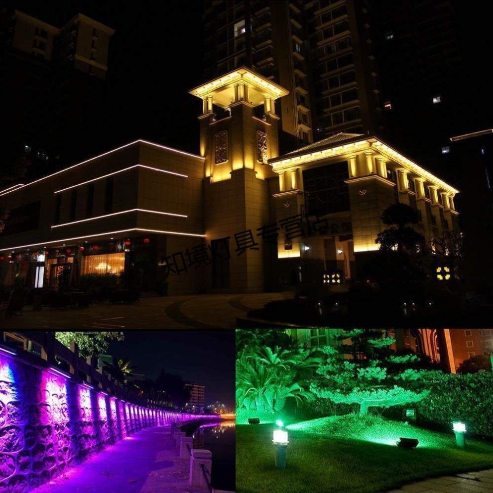 广场庭院大厦天棚投射灯草坪路灯泛光灯聚光灯映射灯投光灯100w单色正