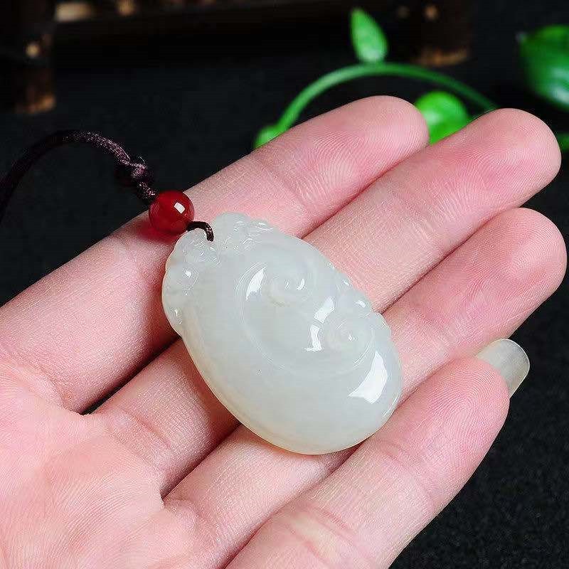 玉妃颜和田玉吊坠玉如意新疆和田玉男女情侣款吉祥如意玉佩玉如意项链