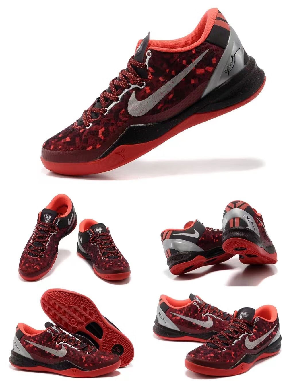 kobe 8 科比8代篮球鞋 zk8 学生防滑耐磨减震气垫实战男子运动鞋 黑蓝