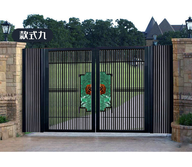 智家派不锈钢庭院门别墅门花园门院子围墙大门铸铝门铝艺大门电动门