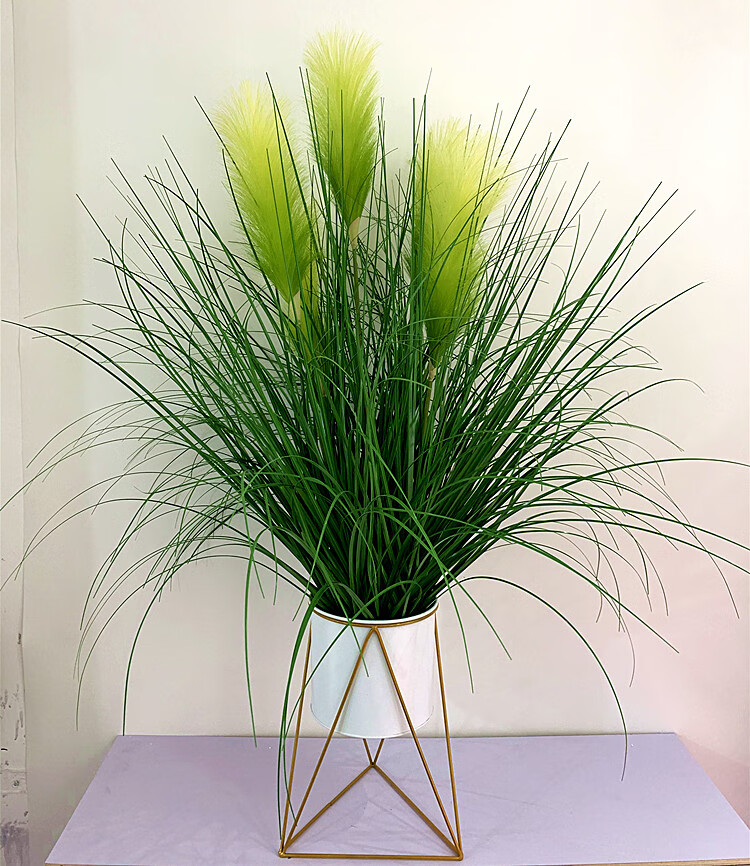 1米2高大把束仿真芦苇草狗尾干花假花五谷杂粮水生绿植落地装饰草 绿