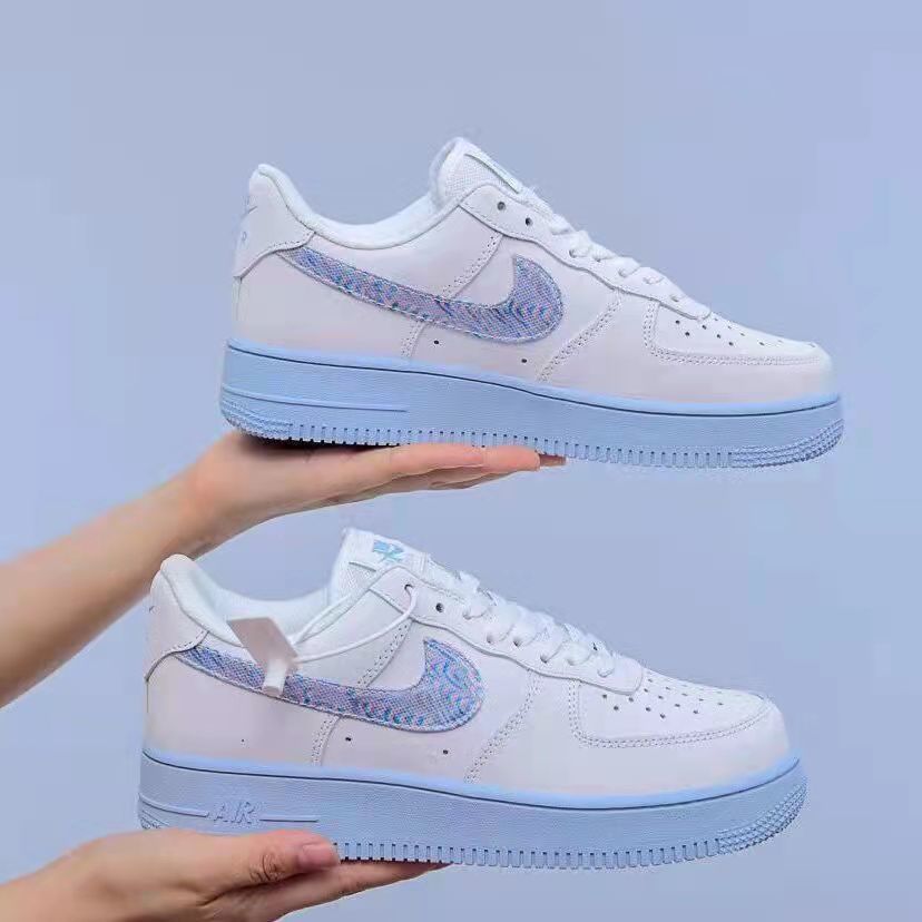 af1空军一号男女鞋荔枝纹生胶大底奶咖低帮情侣鞋休闲鞋子运动鞋 加绒