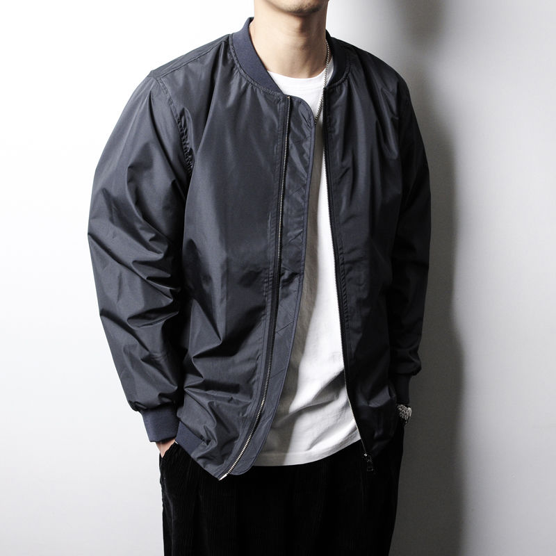 余文乐示范mdns纯色简约飞行服夹克衫外套男madness棒球服 军绿色 m