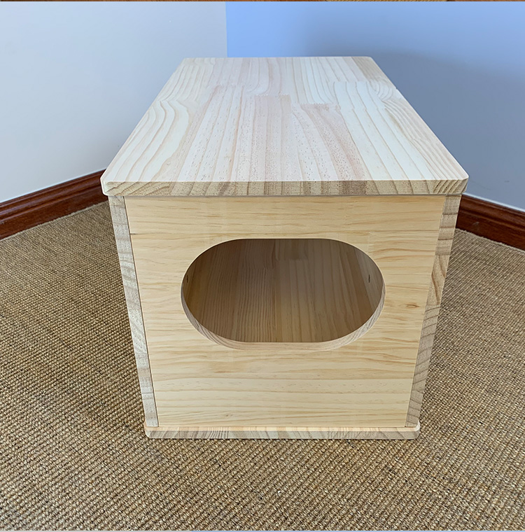 凡佰酷实木猫窝猫屋猫房子封闭式创意产房箱狗窝小型犬宠物窝木质制猫