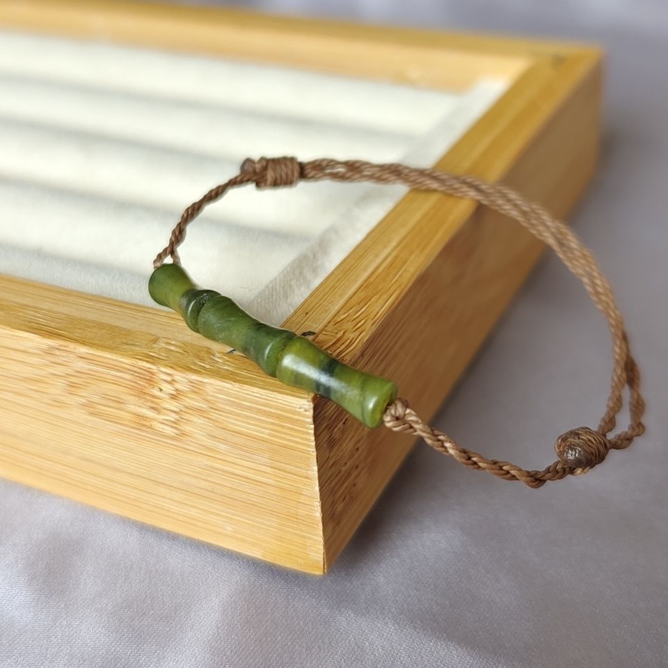 (syx)节节高南方玉竹节手链简约编织手绳森系复古手饰男女情侣闺蜜