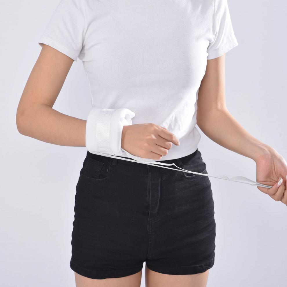 康兴达手腕约束带手腕捆绑束缚带固定带束手带搭配病床束缚白色均码
