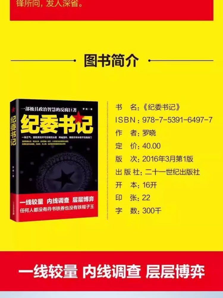 纪委书记1+2 全2册 一部具政治智纪委书记巨著罗晓追问慧的反腐巨著罗晓作品追问现当代 纪委书记1+2详情图片2