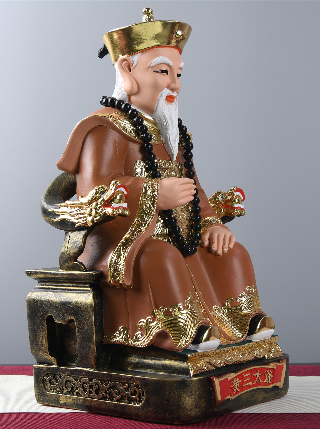 黄三太爷黄三太奶神像树脂彩绘摆件东北四大家族保家仙供奉家用 16寸