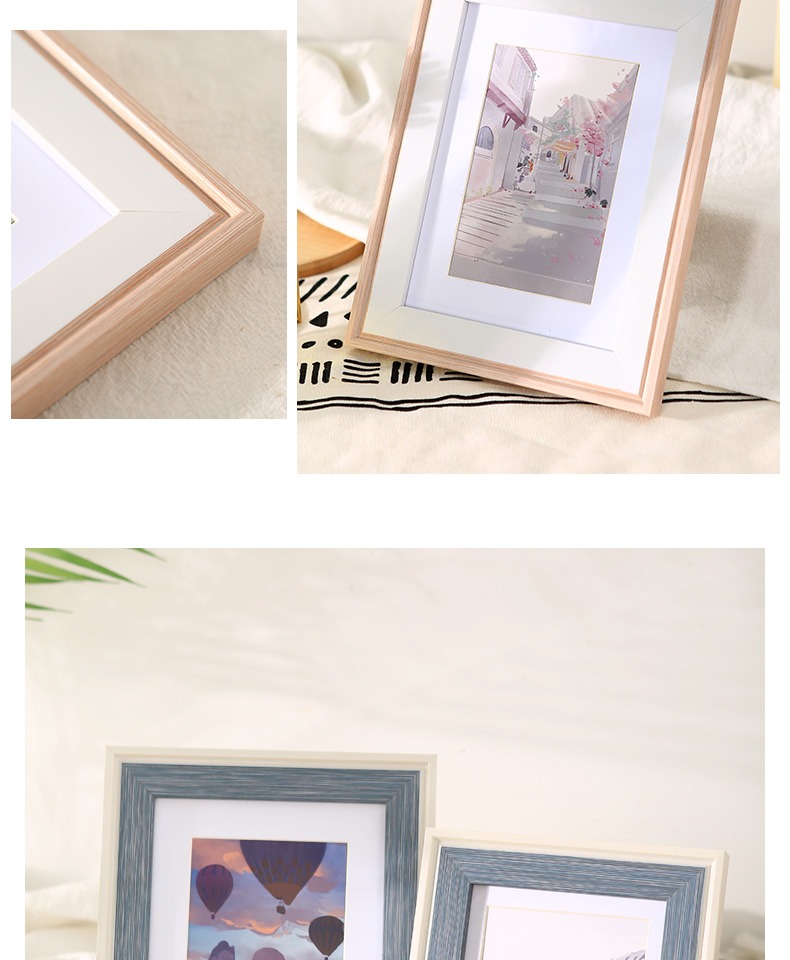 彩糖塘 北欧ins风相框摆台5寸照片创意像框架a4a3画框挂墙装裱小清新