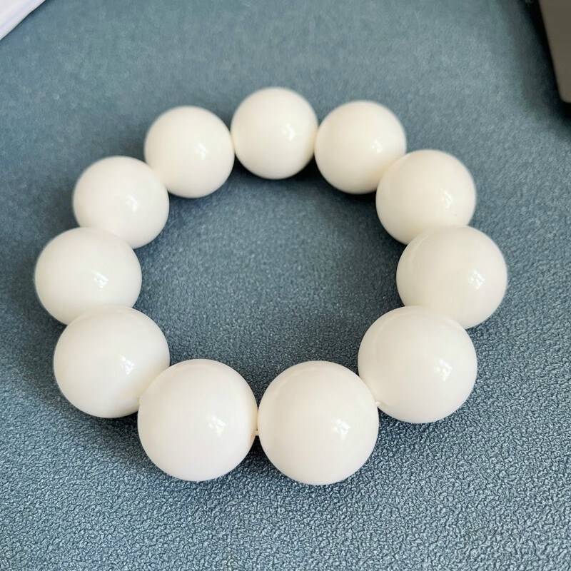 石车石渠手串天然白贝壳手串男项链手持佛珠单圈情侣手链女吊坠七夕