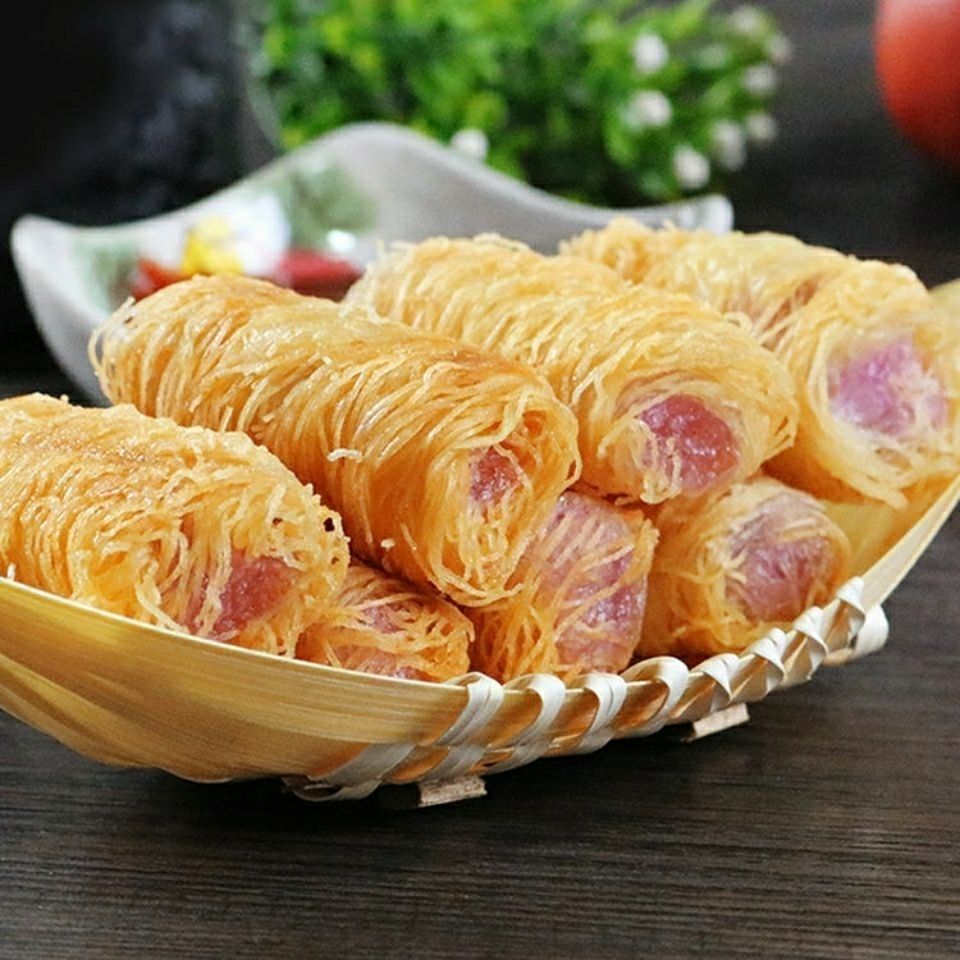 顺丰速运金丝香芋酥面线香芋卷酒店方便速冻点心油炸小吃休闲甜点美食