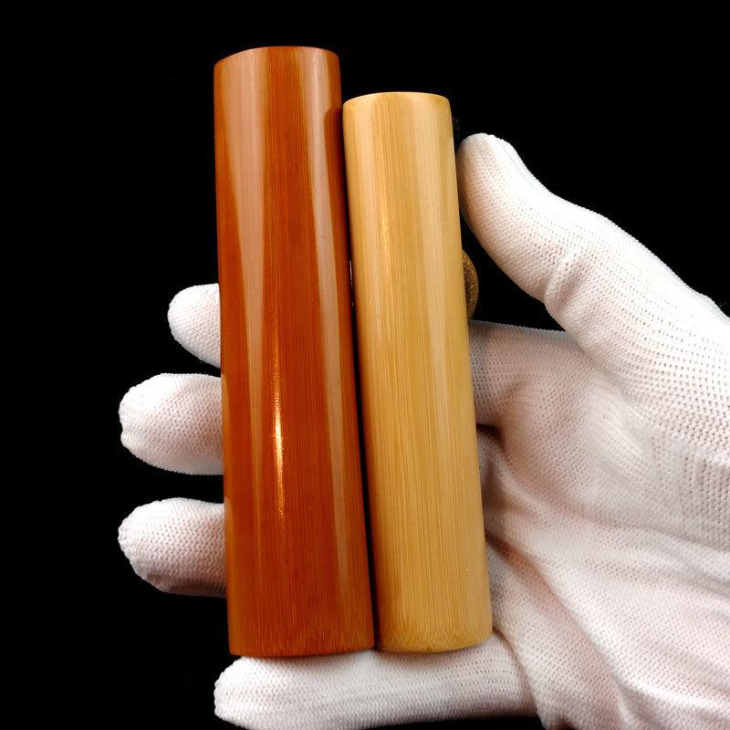 邦果仕bangguoshi实心竹手把件老玉竹挂件竹雕文玩棍高密度精磨鱼子纹