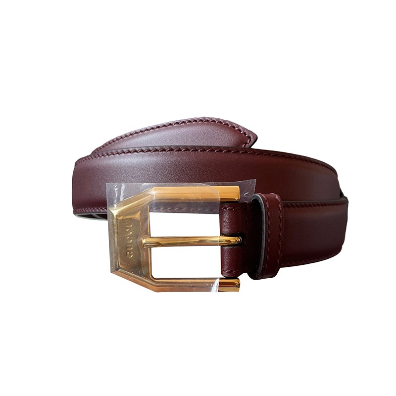 gucci/古驰 酒红色 复古金扣 腰带 ak 酒红色 90