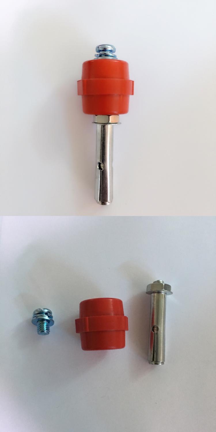 防雷接地铜排汇流排支撑绝缘子紫铜带绝缘子固定桩绝缘柱接地端子