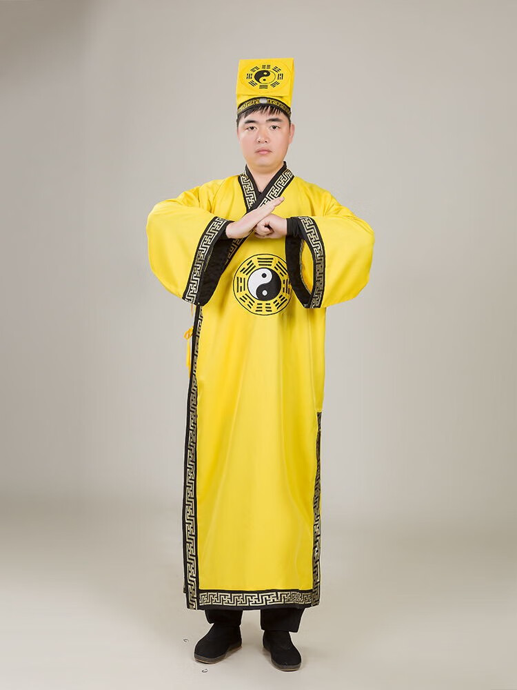 道教高功法衣道士服装长袍法衣经衣林正英同款道袍八卦衣武当山长袖