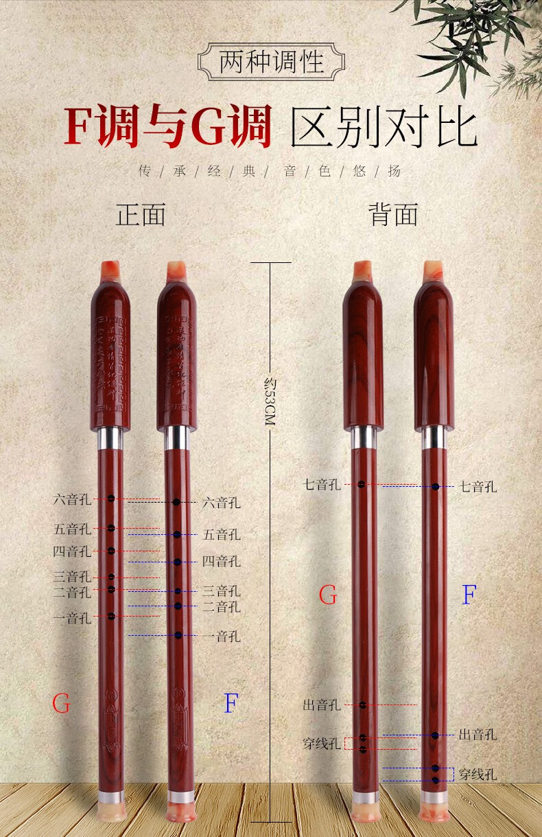 名森竖吹巴乌降f调g调仿红木成人初学巴乌小学生乐器初学入门演奏仿