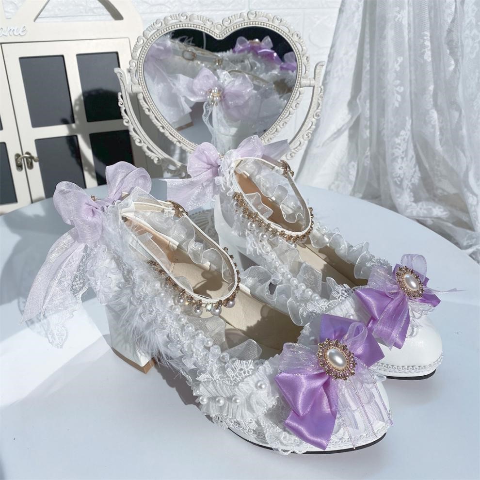 定制不退换花嫁洛丽塔鞋子梅露露ita鞋子高跟鞋手作lo鞋仙女鞋百搭