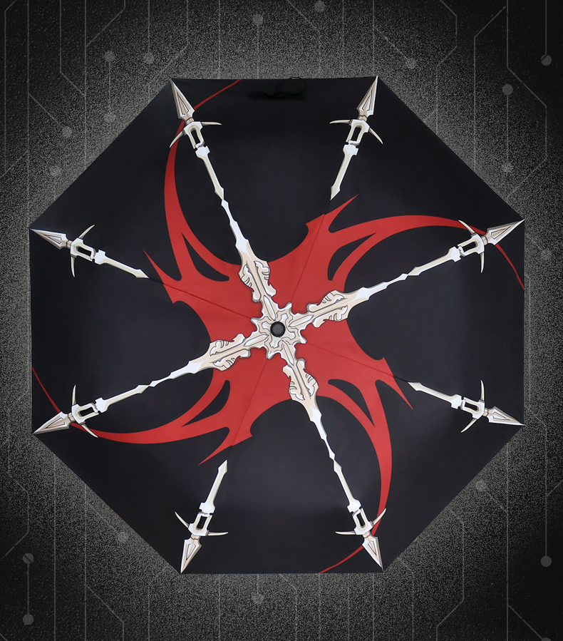 全职高手千机伞 漫能官方全职高手周边叶修千机自动伞三折晴雨两用伞