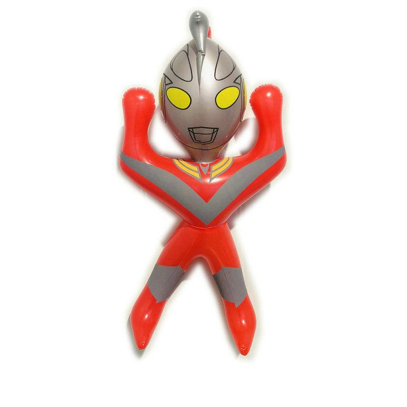 梅花鹿萝卜兔子男孩玩具 充气pvc举手超人 蓝奥特曼 1个【图片 价格