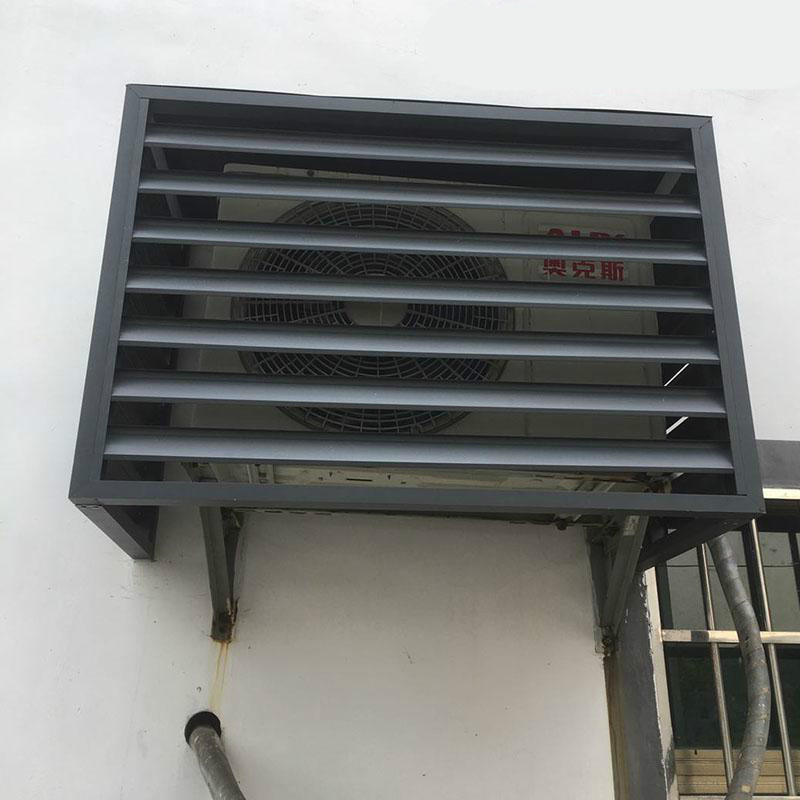 铝合金空调外机罩工厂定做室外防雨百叶窗通风口中央空调格栅护栏白色