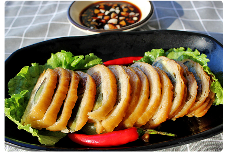 闽南鸭皮卷特产皮蛋卷酒店特色冷盘私房菜凉菜皮蛋鸭皮卷220g2条aa鸭