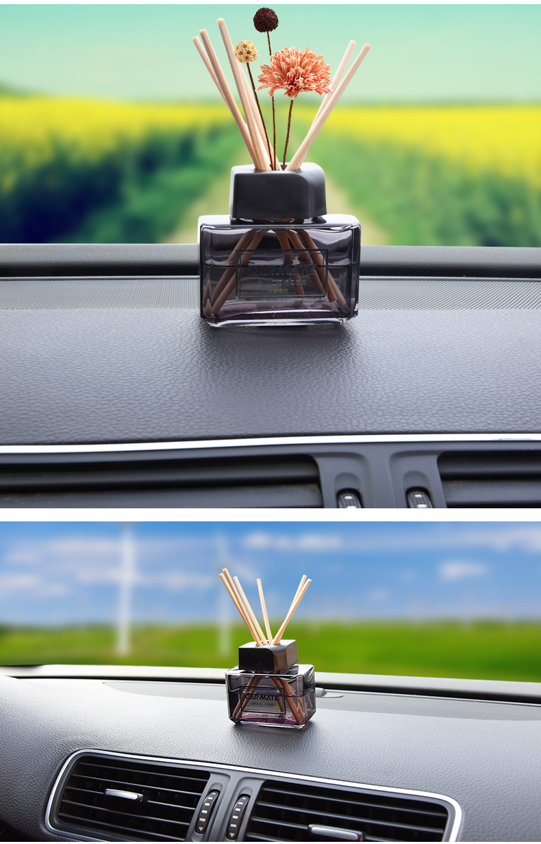 快美特香水日式本快美特车载香氛精油淡香汽车用车内香水香氛创意座式