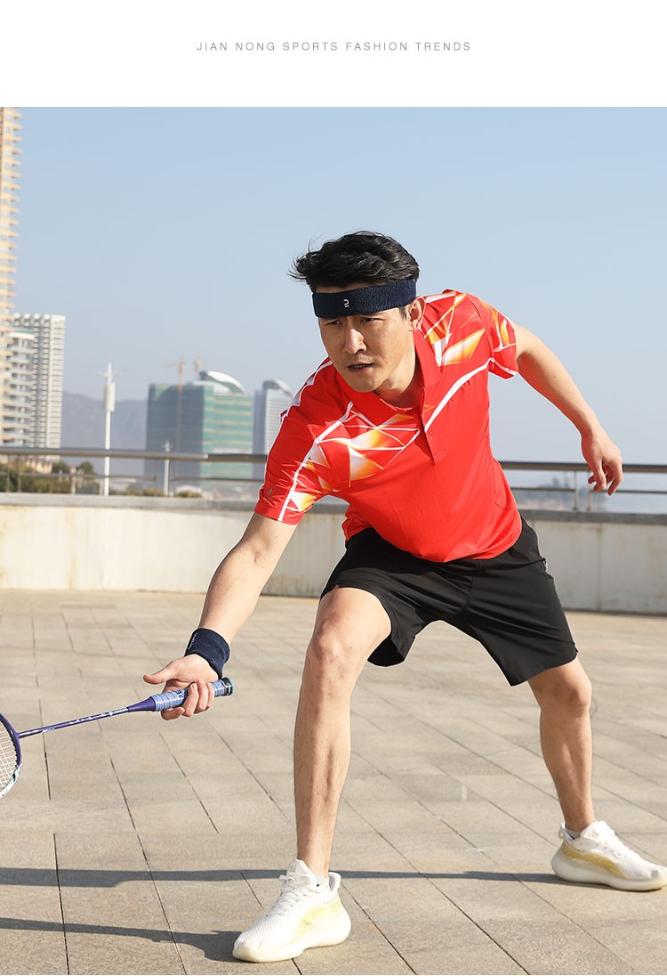 建侬春夏男女舒适运动休闲跑步健身宽松速干短袖t恤团购定制f334546