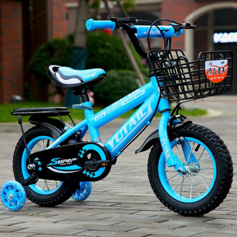 儿童自行车男孩2-3-6-8岁小孩单车脚踏车12-18寸宝宝童车女孩 白色福