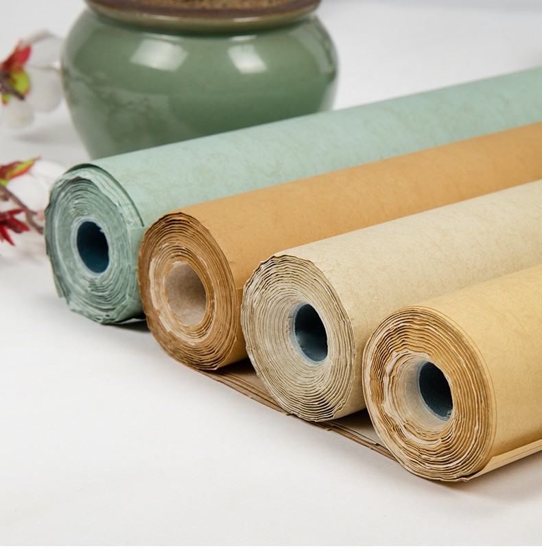 凤泉宣纸手工檀皮宣八尺整张国展参展投稿毛笔字书法作品纸蜡染宣纸松