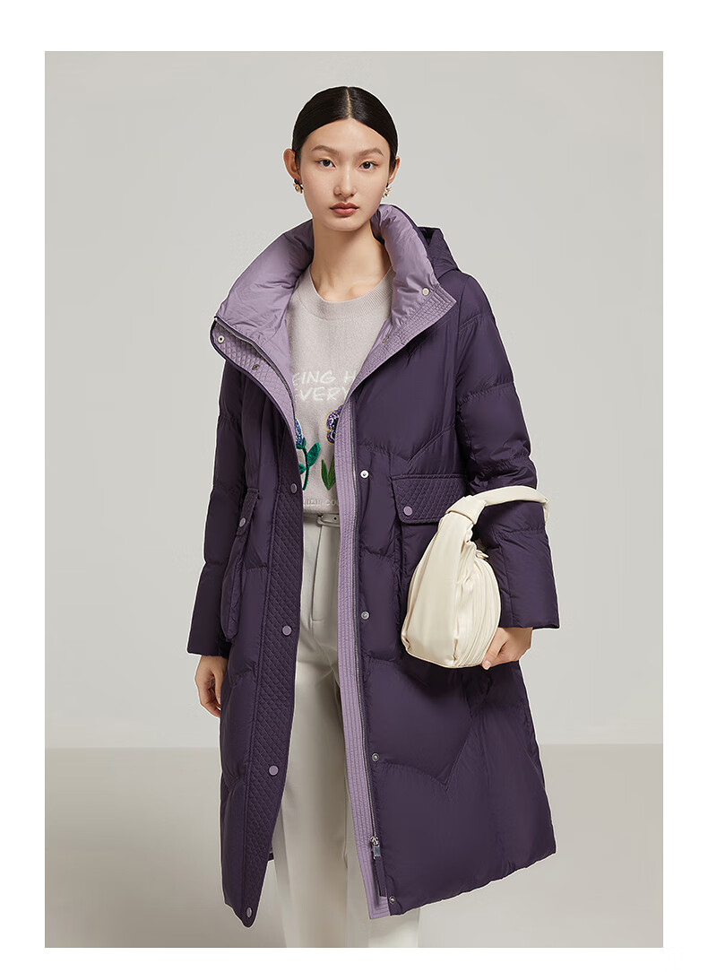 预售-【孙怡同款】jz玖姿捷克雪鹅绒2022冬季新款保暖长款羽绒服女装