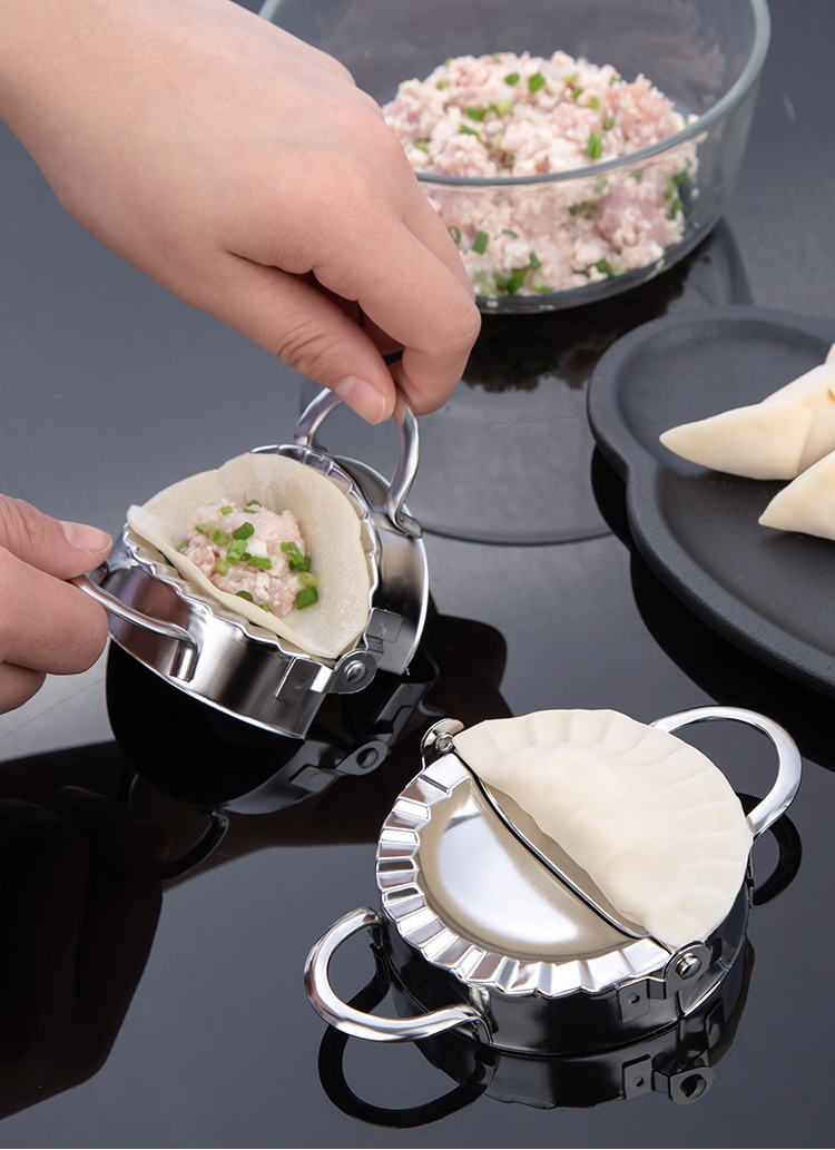 304不锈钢包饺子神器家用包水饺工具压饺子皮挖馅勺套装饺子模具包