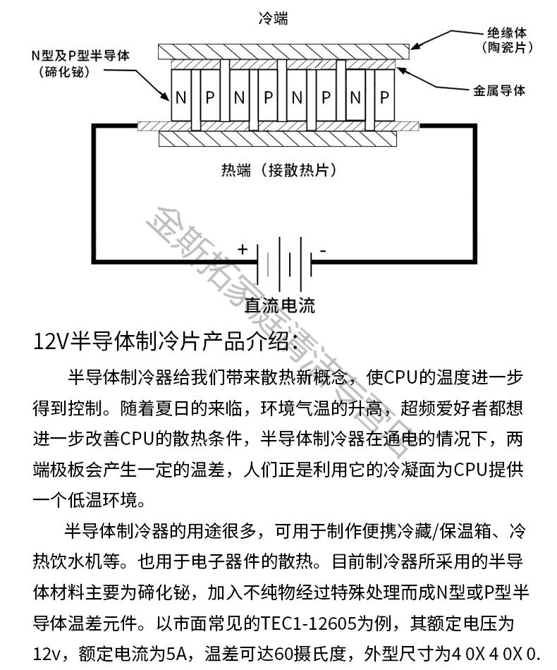 半導體制冷片tec112706127051270312707127101270812中等款12706