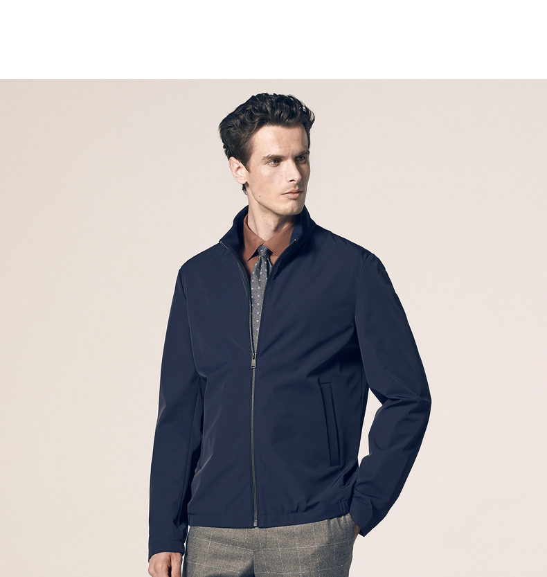 威可多vicutu男士夹克秋季新款时尚立领商务休闲男装防