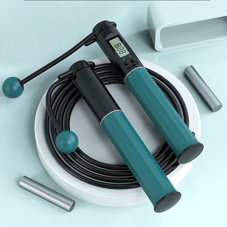 晟帆计数无绳跳绳女健身运动学生中考专用款重力负重燃脂绳子负重两用