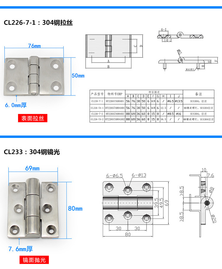 合页规格尺寸图示图片